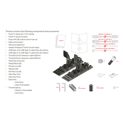 Asetek Sim Racing Forte S Series Brake & Throttle