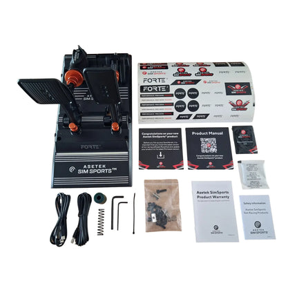Asetek Sim Racing Forte Brake & Throttle Pedal Set