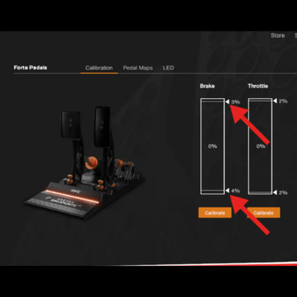 Asetek Sim Racing Forte Brake & Throttle Pedal Set