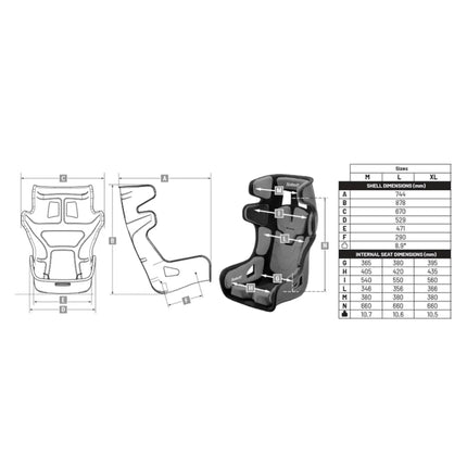 Sabelt GT PAD XL Sim Racing Seat - Deep Black