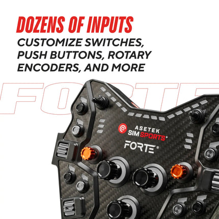 Asetek Forte GT Button Box Black Aluminum