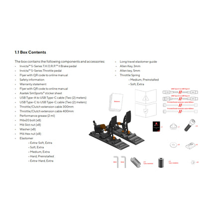 Asetek Sim Racing Invicta S-Series THORP II Pedalset