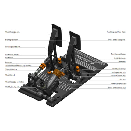 Asetek Sim Racing Invicta S-Series THORP II Pedalset