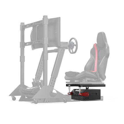 Dynamic X DX2 Ultra Sim Motion platform / seat mover shown on a sim racing rig cockpit - Sim Scapers UK