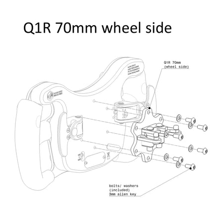 Detail shot of the G1R wheel connection diagram with connection points labeled.
